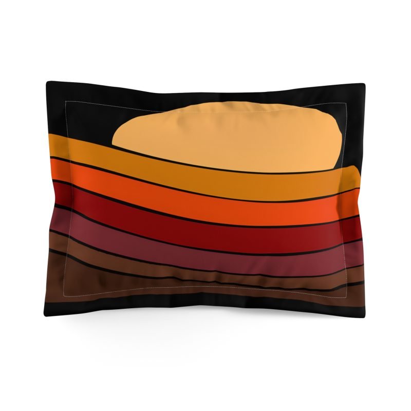Retro Sunset Microfiber Pillow Sham, Bohemian Home Decor, Bedroom Pillow Cover, Cozy Sleep Accessories, Unique Gift for Her (Copy) - Image 2