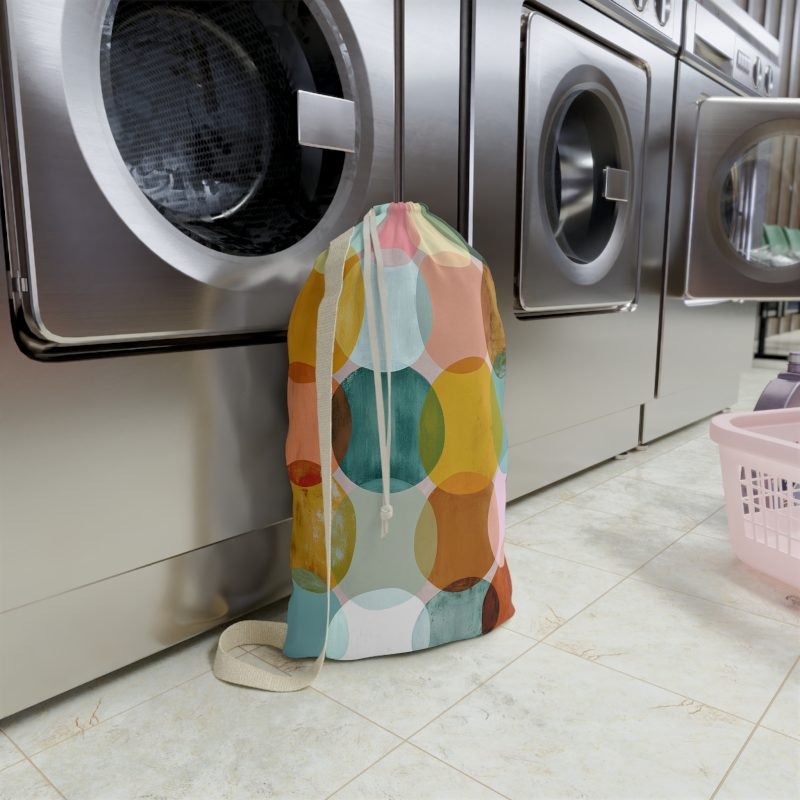 Colorful Laundry Bag, Stylish Hamper, Eco-Friendly Storage, Home Organization Gift, Modern Design Laundry Tote - Image 4