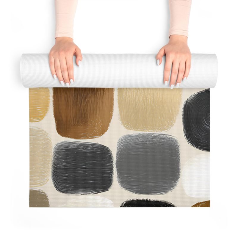 Chic Foam Yoga Mat with Modern Abstract Design for Mindful Practice, Exercise Mat, Home Decor, Fitness Gift, Meditation Mat - Image 4