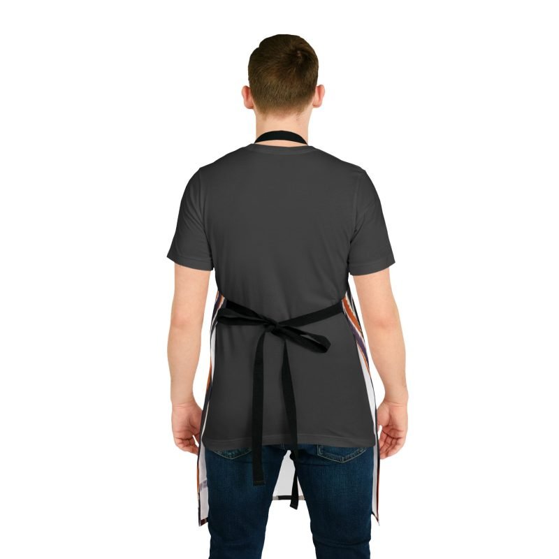 Stylish Kitchen Apron with 5-Color Straps, Unique Patterned Chef Apron for Cooking, Baking, Gifts for Home Chefs, Perfect for Holidays [...] - Image 3