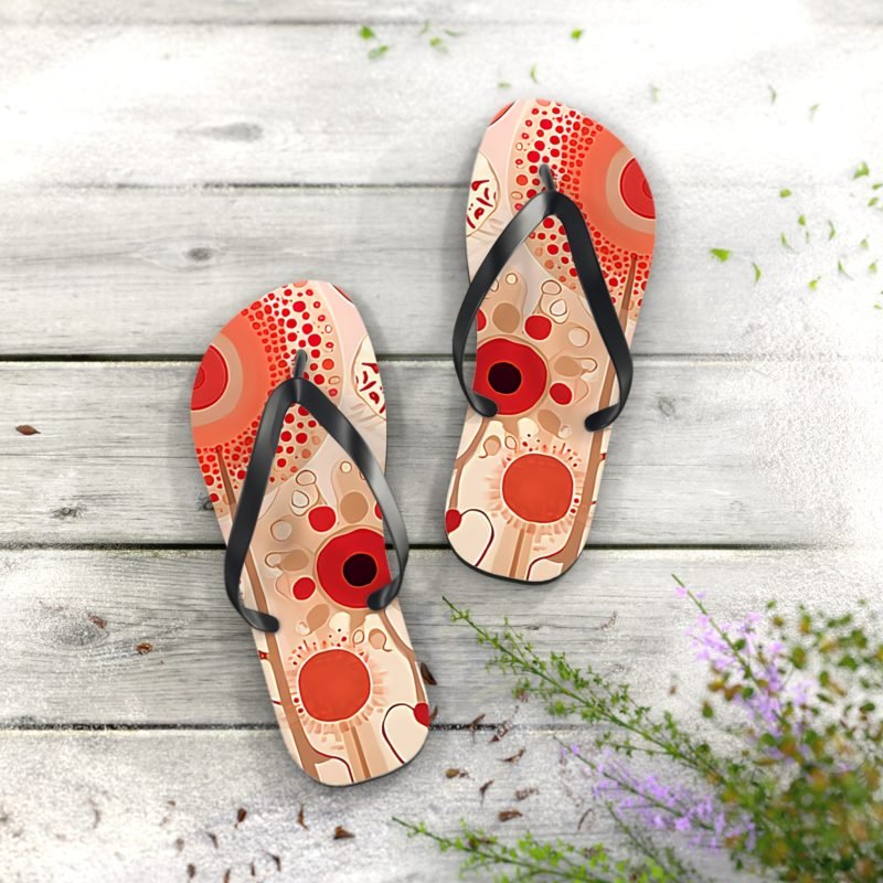 Vibrant Patterned Flip Flops | Summer Sandals, Beach Footwear, Vacation Essentials, Pool Vibes, Festival Shoes - Image 4