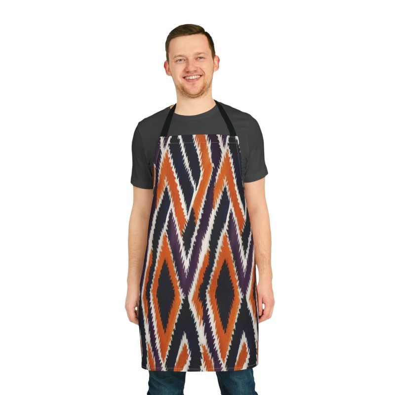 Stylish Kitchen Apron with 5-Color Straps, Unique Patterned Chef Apron for Cooking, Baking, Gifts for Home Chefs, Perfect for Holidays [...] - Image 2