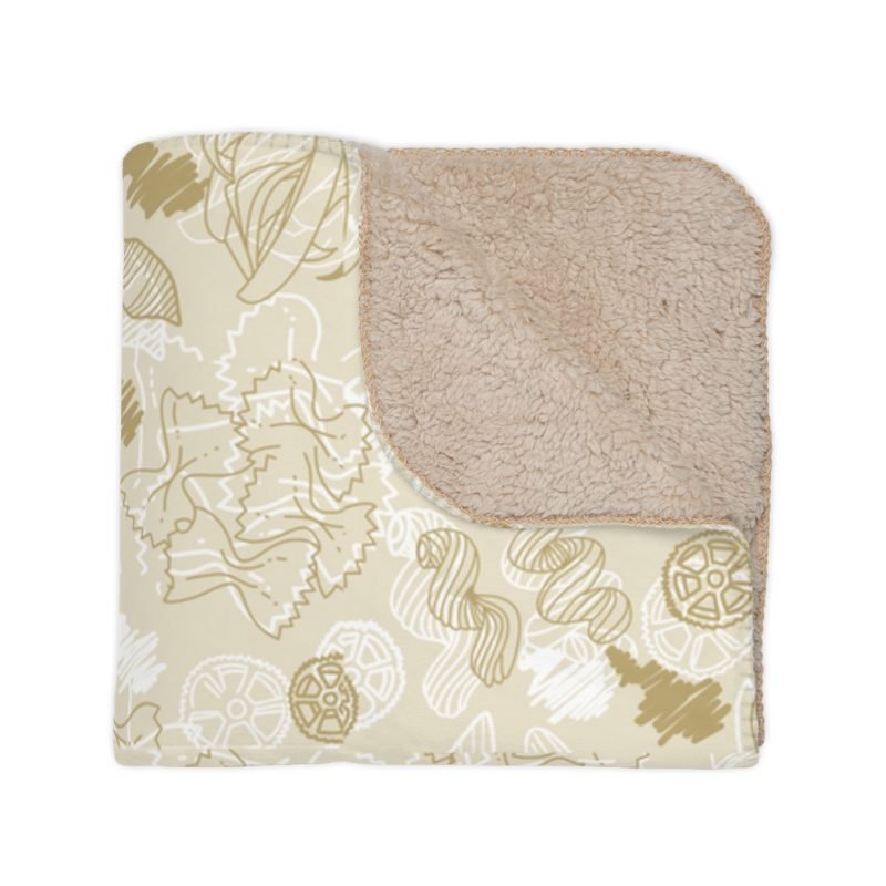Cozy Tan Sherpa Blanket, Soft Throw for Home Decor, Perfect for Winter, Camping, Gifts, Cozy Up'} - Image 3
