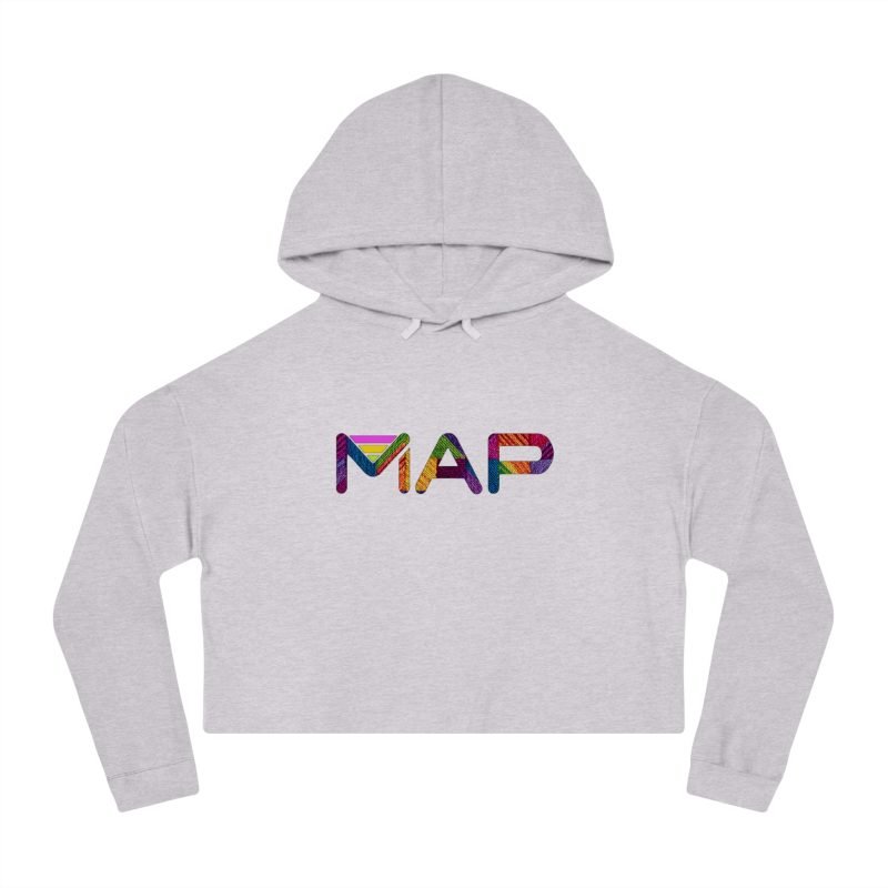Colorful MAP Cropped Hoodie, Trendy Hooded Sweatshirt for Women, Cozy Fashion, Casual Wear, Gift for Friends - Image 10