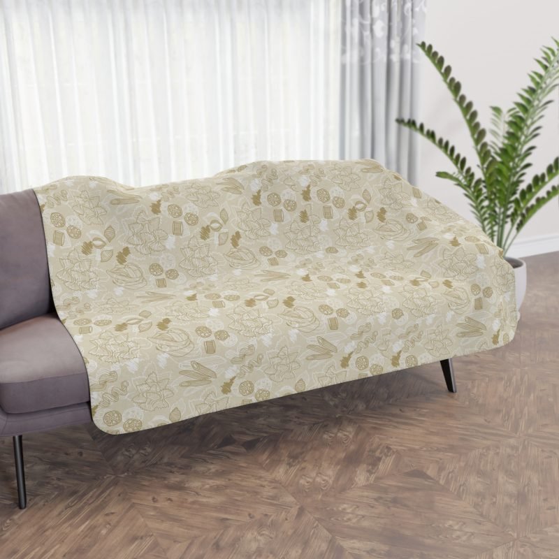 Cozy Tan Sherpa Blanket, Soft Throw for Home Decor, Perfect for Winter, Camping, Gifts, Cozy Up'} - Image 8
