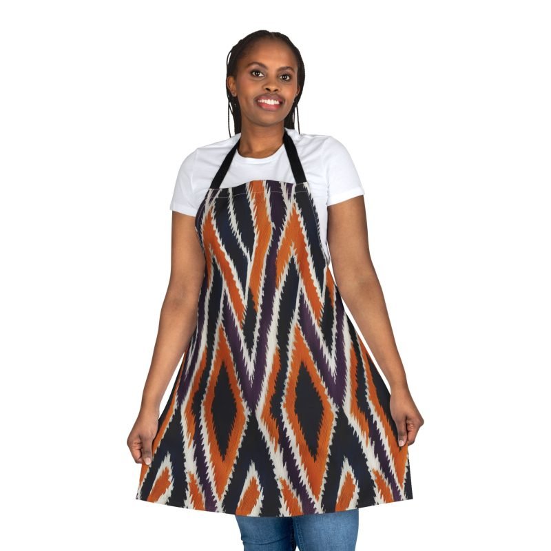 Stylish Kitchen Apron with 5-Color Straps, Unique Patterned Chef Apron for Cooking, Baking, Gifts for Home Chefs, Perfect for Holidays [...] - Image 4