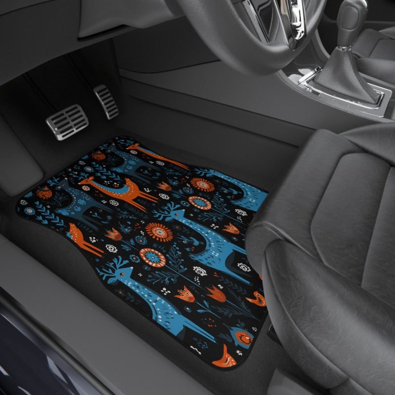 Vibrant Animal Print Car Mats, Unique Auto Accessories, Cute Animal Decor, Gift for Animal Lovers, Car Interior Stylist - Image 2