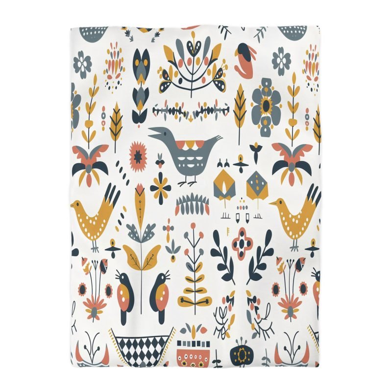 Bohemian Floral Microfiber Duvet Cover, Cozy Bedding, Nature-Inspired Decor, Spring Home Makeover, Perfect for Gifts - Image 24