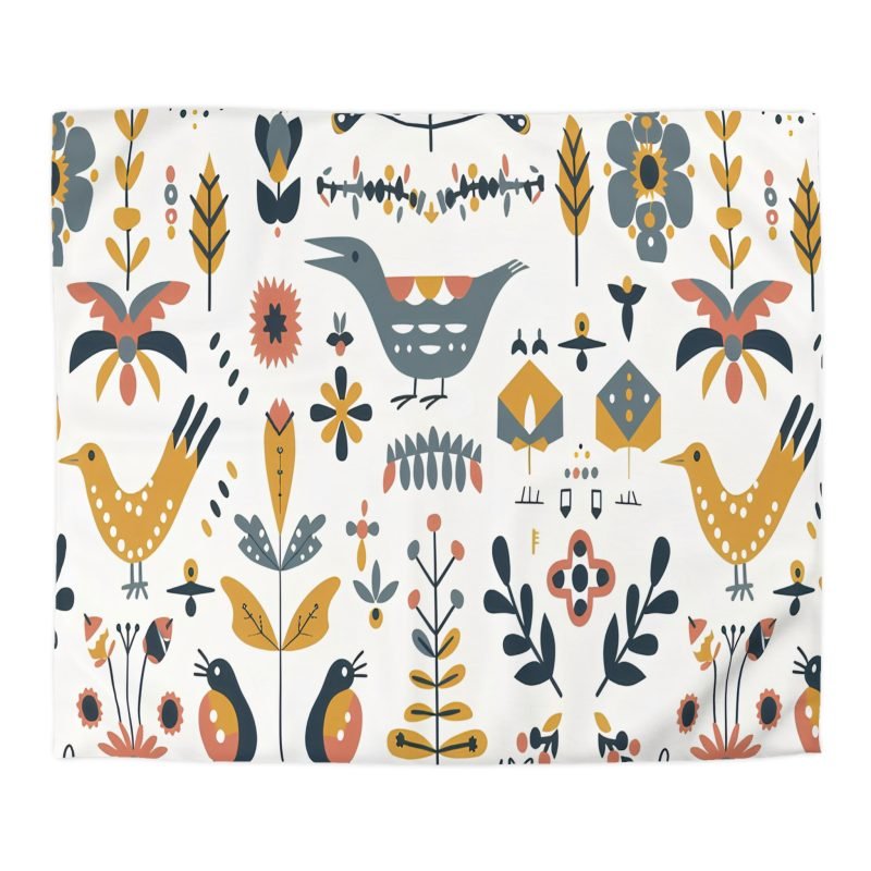 Bohemian Floral Microfiber Duvet Cover, Cozy Bedding, Nature-Inspired Decor, Spring Home Makeover, Perfect for Gifts - Image 18