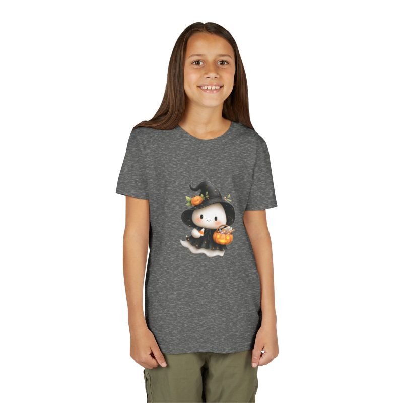 Cute Halloween Witch Youth Tee, Halloween Shirt, Kids Witch Costume, Trick or Treat Tee, Fall Celebration Apparel, Spooky Season T-Shirt - Image 2