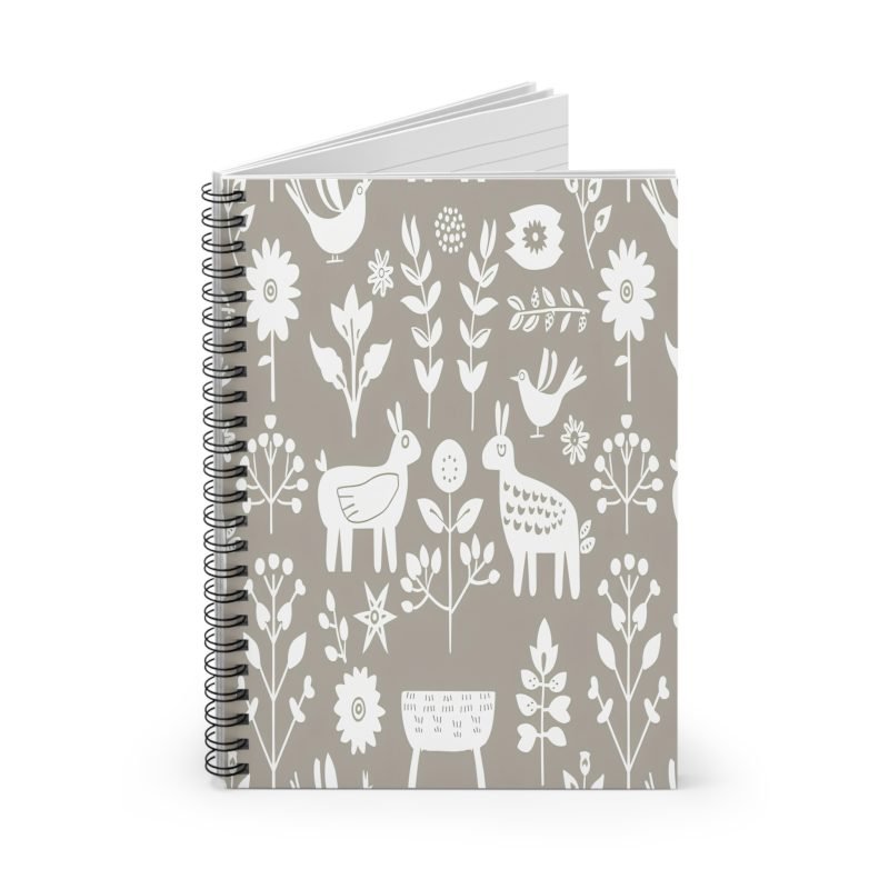 Whimsical Floral Spiral Notebook - Perfect for Nature Lovers, Journaling, Sketching, Gift, Home Office - Image 2