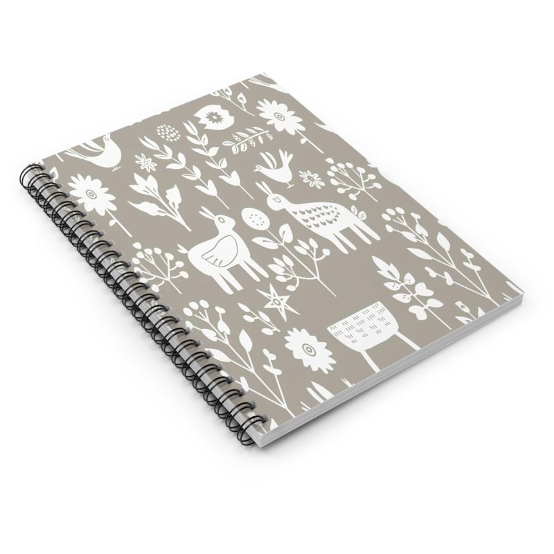 Whimsical Floral Spiral Notebook - Perfect for Nature Lovers, Journaling, Sketching, Gift, Home Office - Image 3