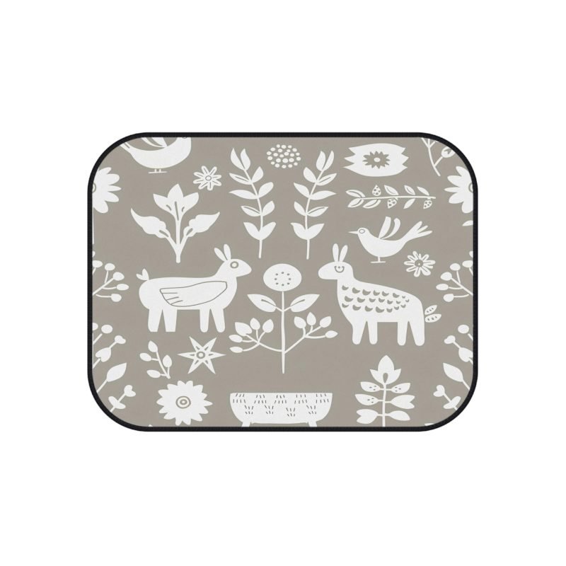Nature-Inspired Car Mats Set, Bohemian Car Floor Mats, Eco-Friendly Automotive Accessories, Floral Print Car Mats, Unique Car Gifts - Image 6