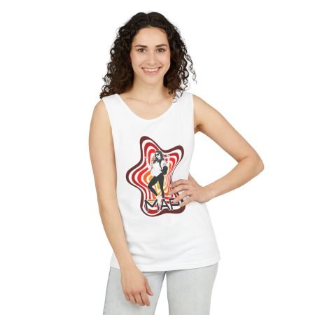 Retro-Inspired Unisex Tank Top with Map Design, Summer Essential, Casual Wear, Music Festivals, Beach Days, Vacation Outfit