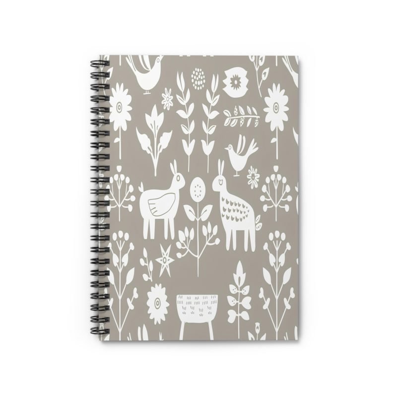 Whimsical Floral Spiral Notebook - Perfect for Nature Lovers, Journaling, Sketching, Gift, Home Office