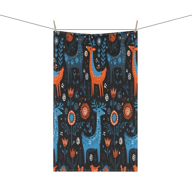 Whimsical Forest Animals Tea Towels - Nordic Style Kitchen Decor, Gift for Nature Lovers, Eco-friendly Home Essentials, Functional Art - Image 7