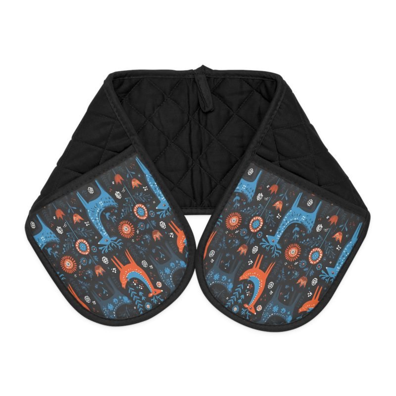 Vibrant Retro Pattern Oven Mitts – Stylish Kitchen Accessories for Home Chefs, Gifts for Bakers, Cooking Essentials, Holiday Kitchen Decor - Image 3