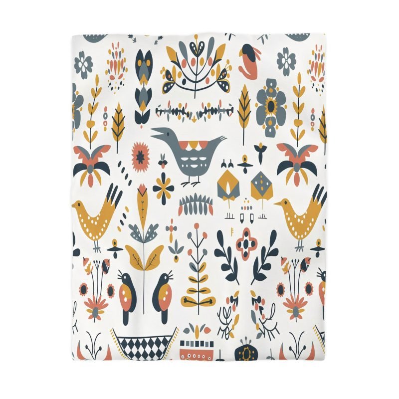Bohemian Floral Microfiber Duvet Cover, Cozy Bedding, Nature-Inspired Decor, Spring Home Makeover, Perfect for Gifts - Image 9