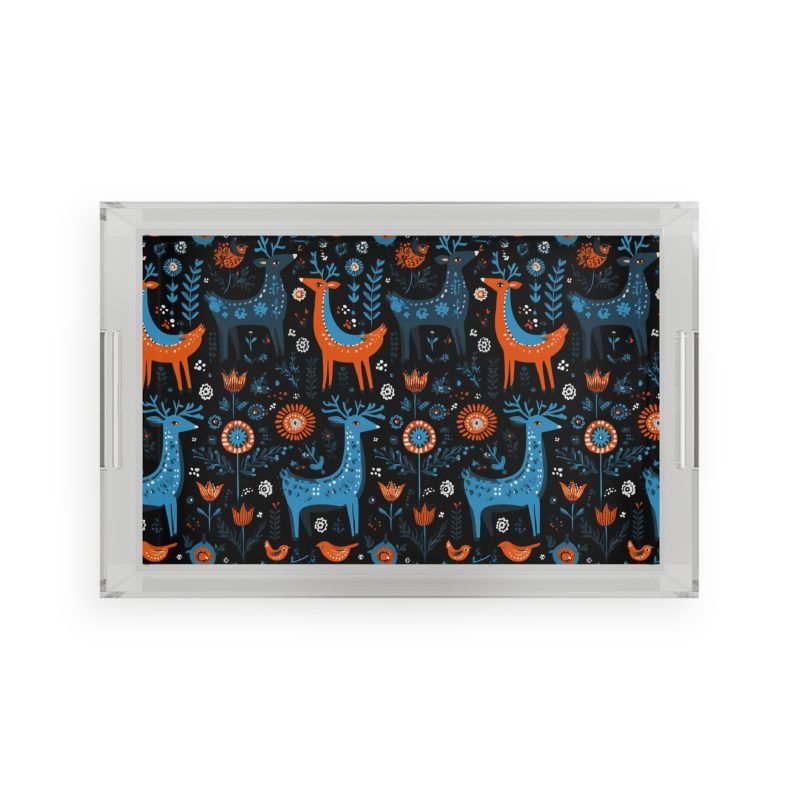 Whimsical Animal Acrylic Serving Tray, Decorative Party Platter, Unique Gift for Home, Kitchen Decor, Holiday Entertaining - Image 3