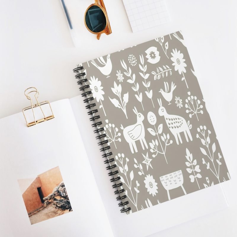 Whimsical Floral Spiral Notebook - Perfect for Nature Lovers, Journaling, Sketching, Gift, Home Office - Image 5