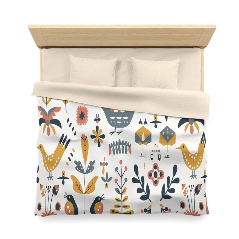 Bohemian Floral Microfiber Duvet Cover, Cozy Bedding, Nature-Inspired Decor, Spring Home Makeover, Perfect for Gifts - Image 13