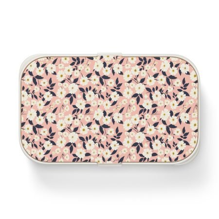 Floral Bento Lunch Box, Eco-Friendly Meal Prep Container, Cute Lunchbox for School, Work, Picnic, Lunch Organization