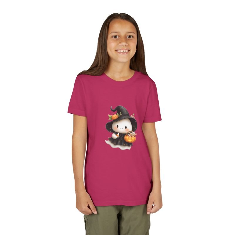 Cute Halloween Witch Youth Tee, Halloween Shirt, Kids Witch Costume, Trick or Treat Tee, Fall Celebration Apparel, Spooky Season T-Shirt - Image 6