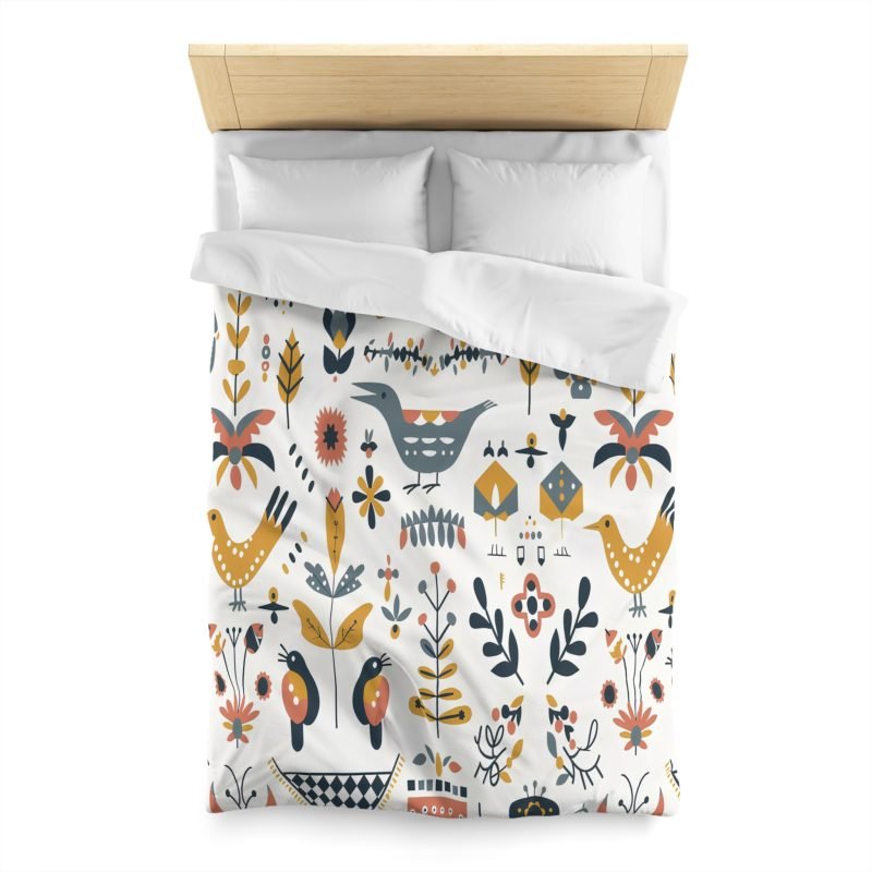 Bohemian Floral Microfiber Duvet Cover, Cozy Bedding, Nature-Inspired Decor, Spring Home Makeover, Perfect for Gifts - Image 7
