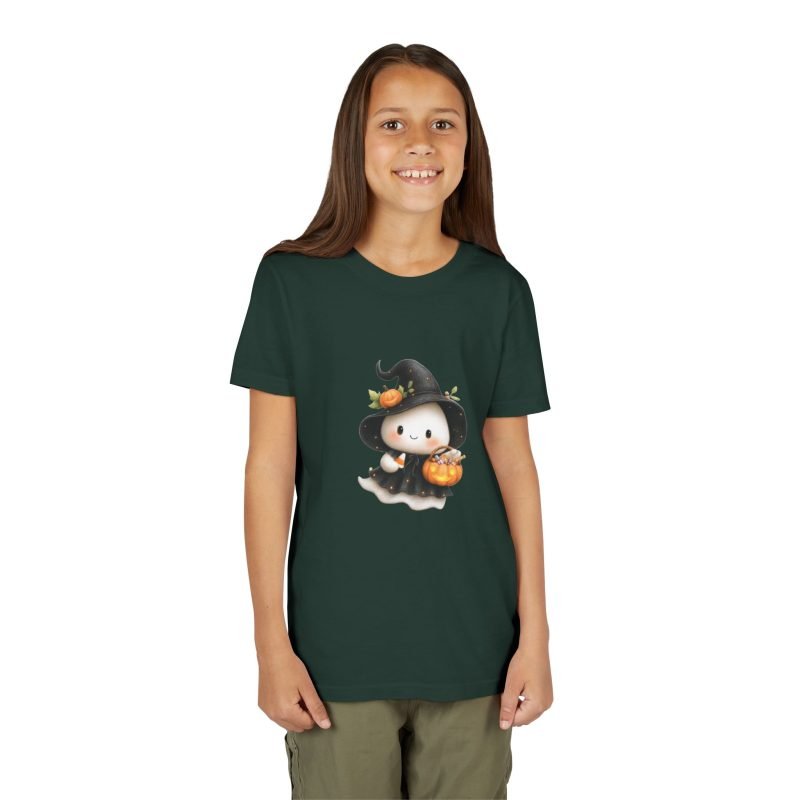 Cute Halloween Witch Youth Tee, Halloween Shirt, Kids Witch Costume, Trick or Treat Tee, Fall Celebration Apparel, Spooky Season T-Shirt - Image 4