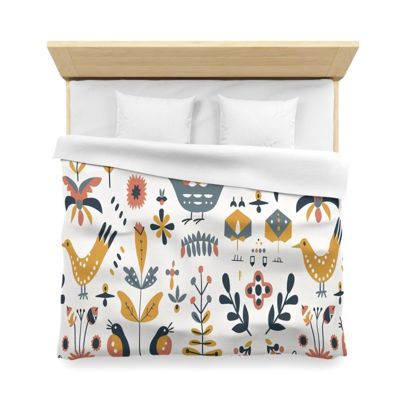 Bohemian Floral Microfiber Duvet Cover, Cozy Bedding, Nature-Inspired Decor, Spring Home Makeover, Perfect for Gifts - Image 16