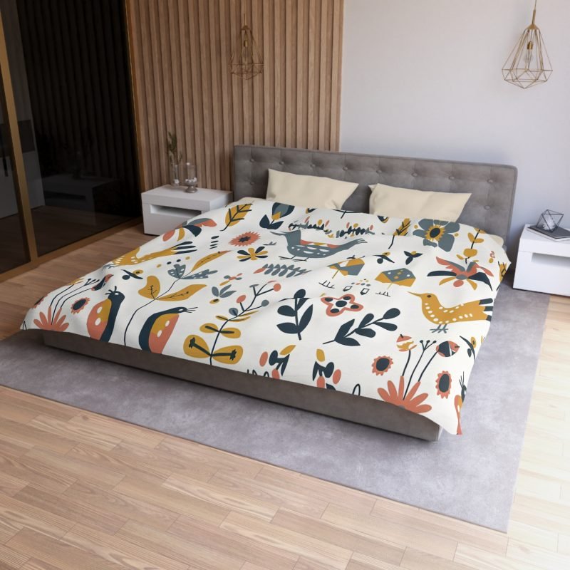 Bohemian Floral Microfiber Duvet Cover, Cozy Bedding, Nature-Inspired Decor, Spring Home Makeover, Perfect for Gifts - Image 14