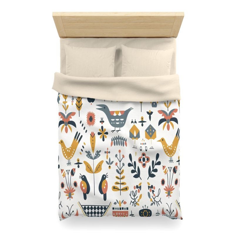Bohemian Floral Microfiber Duvet Cover, Cozy Bedding, Nature-Inspired Decor, Spring Home Makeover, Perfect for Gifts - Image 19