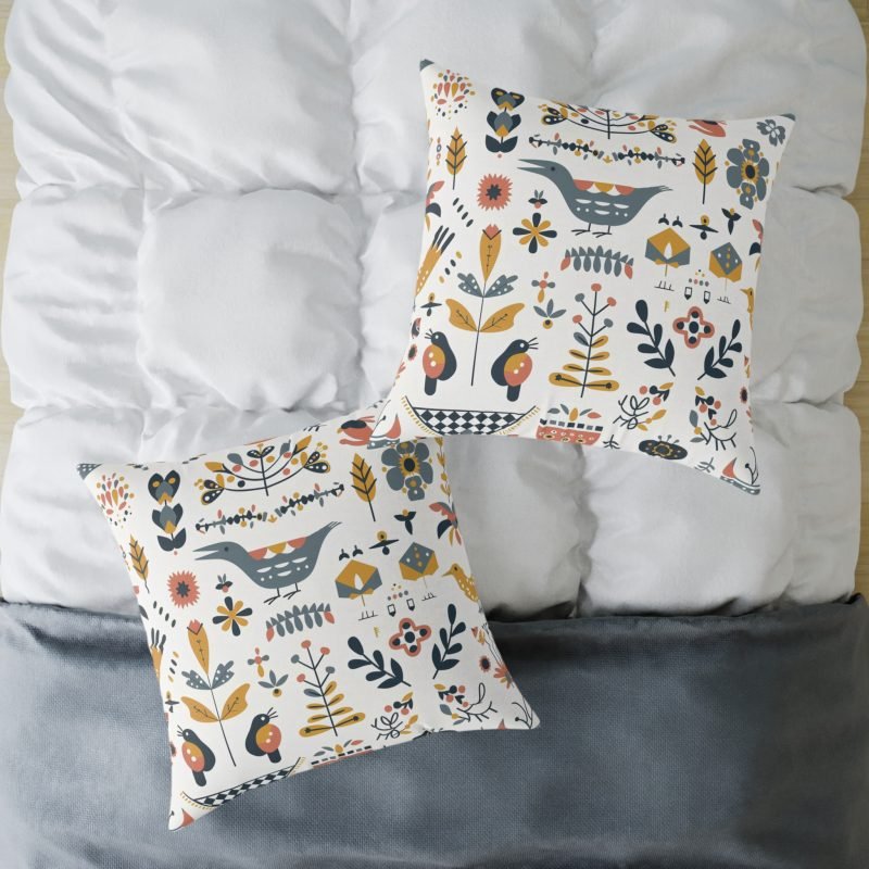 Bohemian Floral Square Pillow, Decorative Cushion, Home Decor, Gift for Her, Living Room Accent, Cozy Reading Nook - Image 18