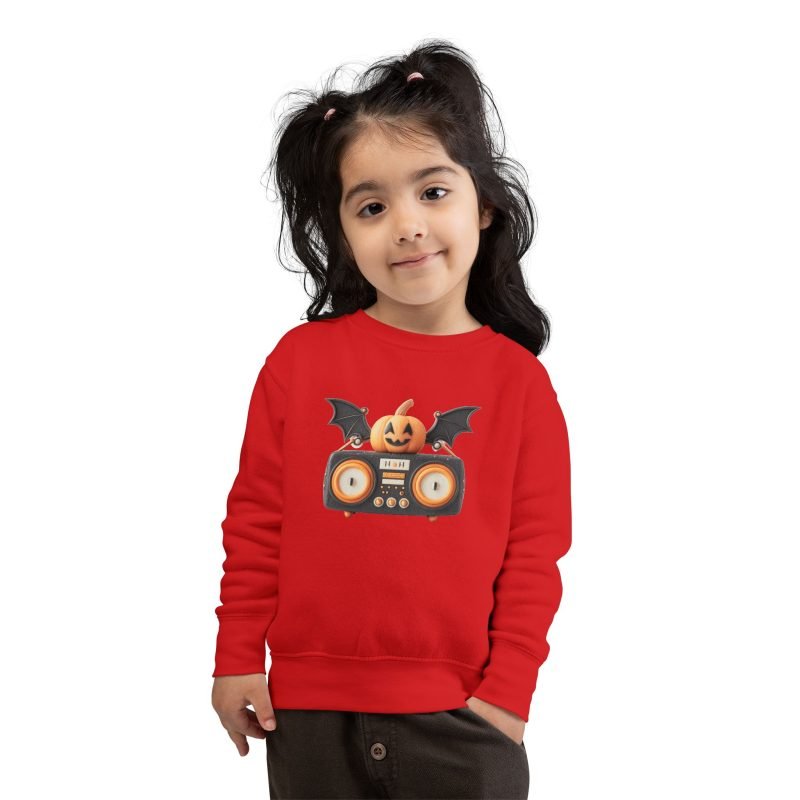 Halloween Toddler Sweatshirt, Cute Pumpkin, Bat Design, Kids' Fall Apparel, Trick or Treat Outfit, Cozy Autumn Wear, Spooky Fun - Image 6