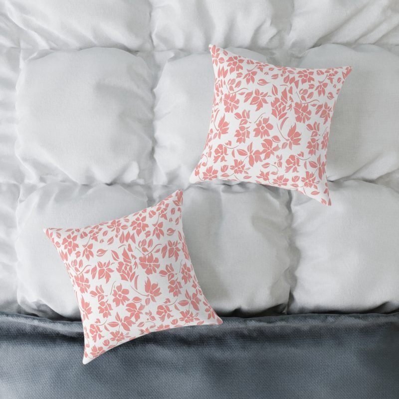 Blossom Square Pillow, Floral Decor, Cozy Home Accent, Gift for Her, Boho Throw Pillow, Summer Home Decor - Image 4