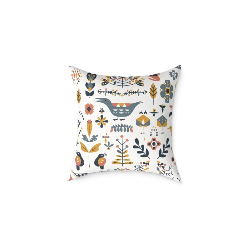 Bohemian Floral Square Pillow, Decorative Cushion, Home Decor, Gift for Her, Living Room Accent, Cozy Reading Nook - Image 7