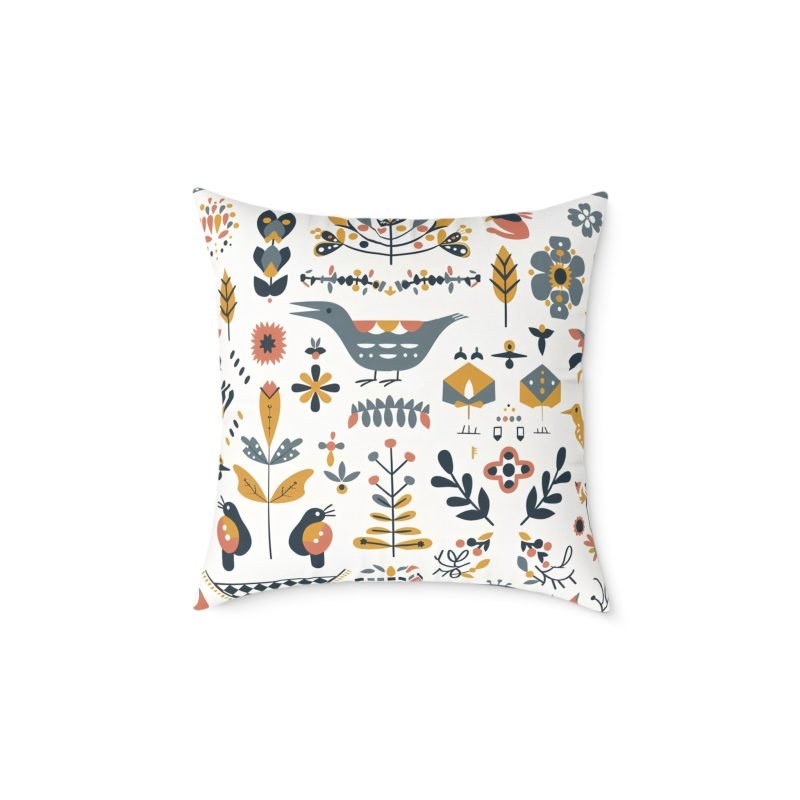 Bohemian Floral Square Pillow, Decorative Cushion, Home Decor, Gift for Her, Living Room Accent, Cozy Reading Nook - Image 12