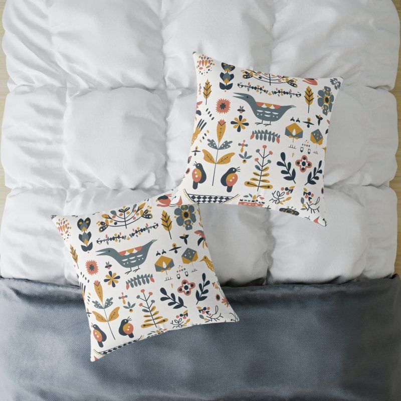 Bohemian Floral Square Pillow, Decorative Cushion, Home Decor, Gift for Her, Living Room Accent, Cozy Reading Nook - Image 14