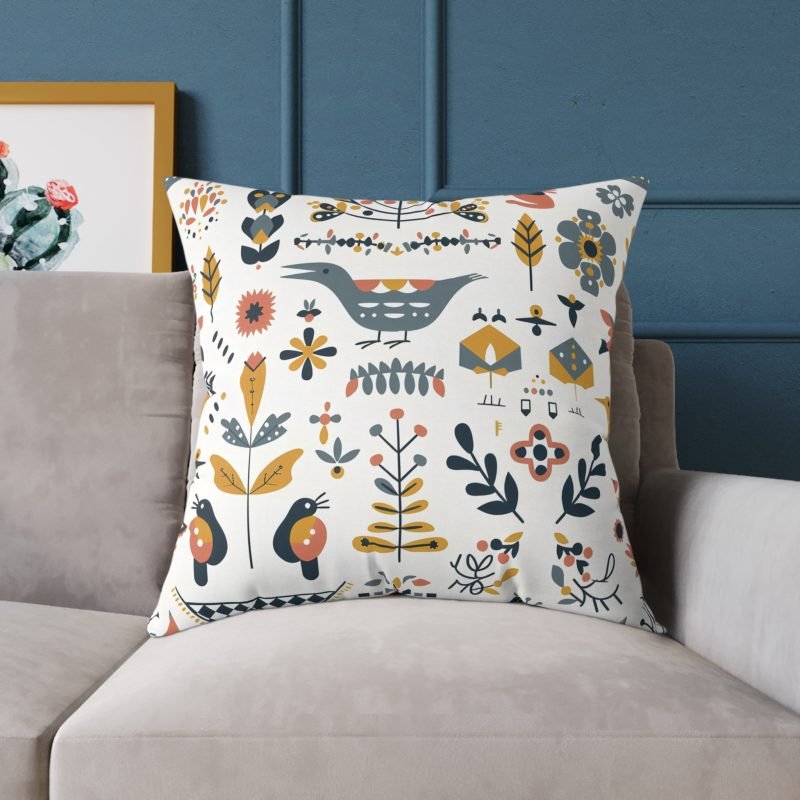 Bohemian Floral Square Pillow, Decorative Cushion, Home Decor, Gift for Her, Living Room Accent, Cozy Reading Nook - Image 17