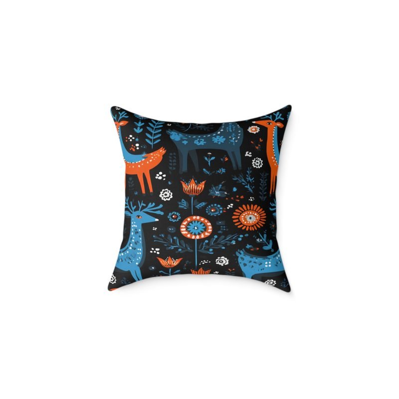 Whimsical Forest Pillow - Cozy Decorative Square Pillow, Animal Print Cushion for Home, Bohemian Decor, Gift for Nature Lovers - Image 7